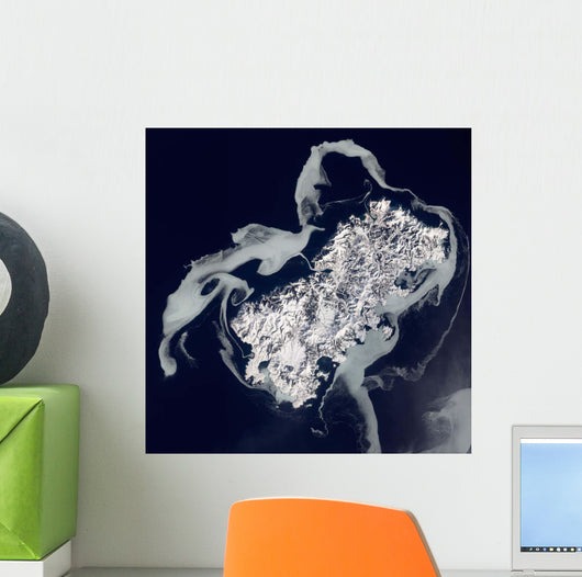 Sea Ice Surrounds Volcanic Wall Decal