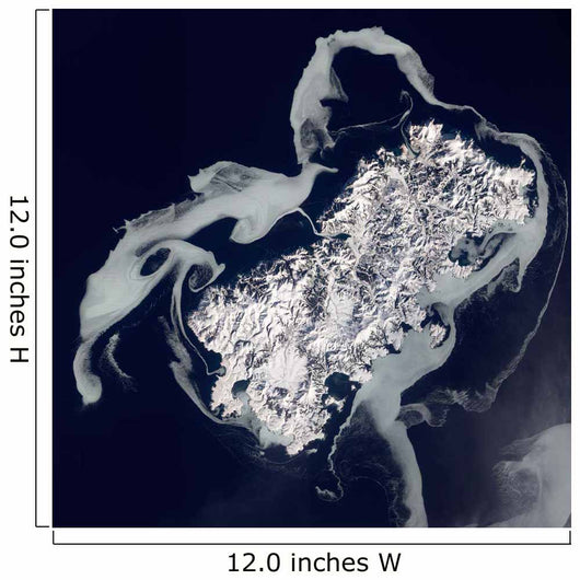 Sea Ice Surrounds Volcanic Wall Decal