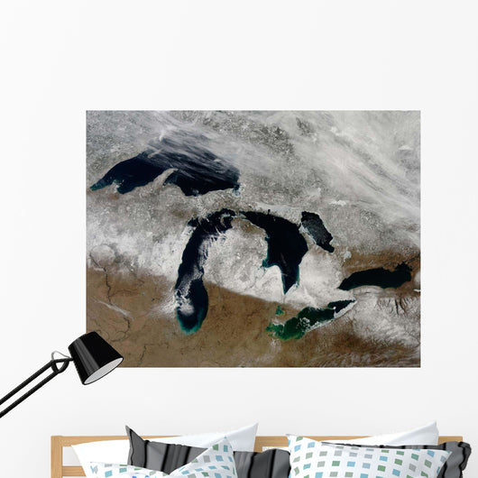 Satellite Snow across Wisconsin Wall Decal