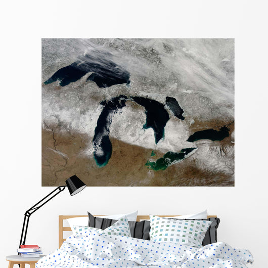 Satellite Snow across Wisconsin Wall Decal