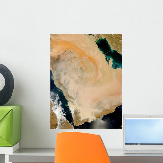 Satellite Dust Storm Saudi Wall Decal Design 1