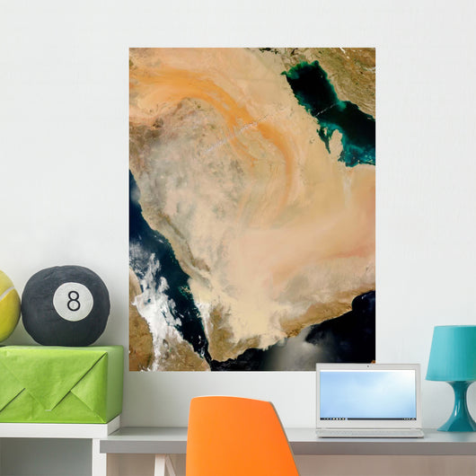 Satellite Dust Storm Saudi Wall Decal Design 1