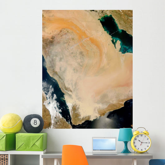 Satellite Dust Storm Saudi Wall Decal Design 1