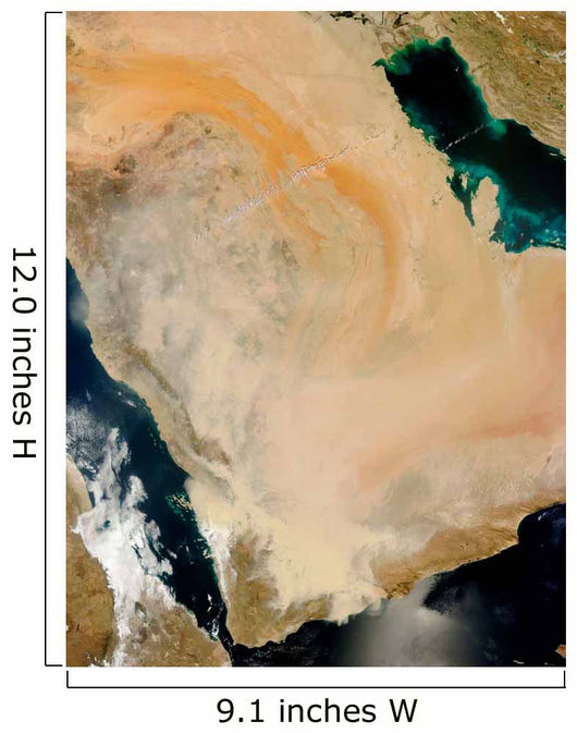 Satellite Dust Storm Saudi Wall Decal Design 1