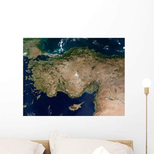 Satellite Turkey and Island Wall Decal