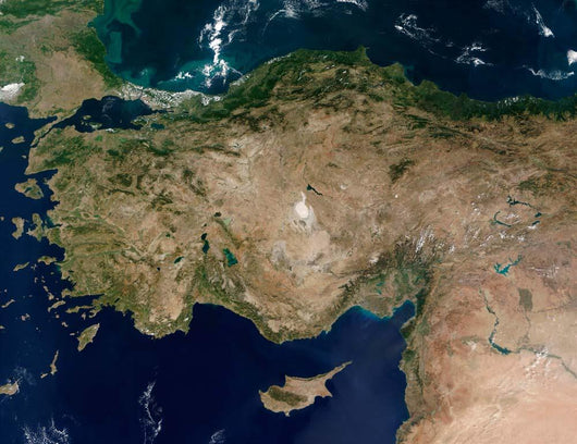 Satellite Turkey and Island Wall Decal
