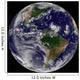 Full Earth Showing Two Wall Decal