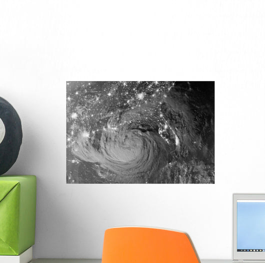 Nighttime Tropical Storm Isaac Wall Decal
