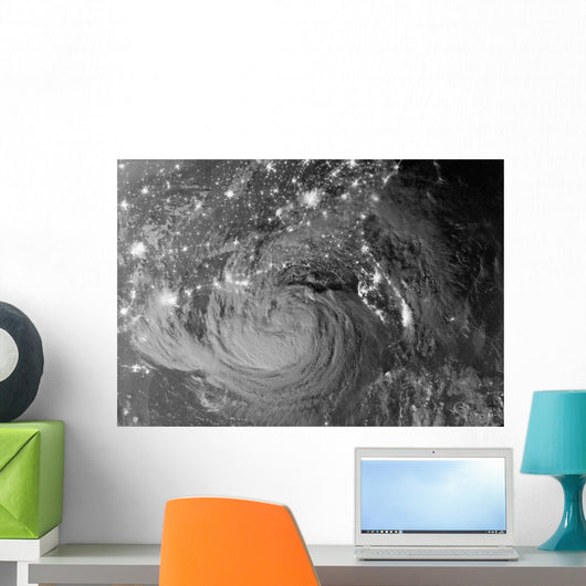 Nighttime Tropical Storm Isaac Wall Decal