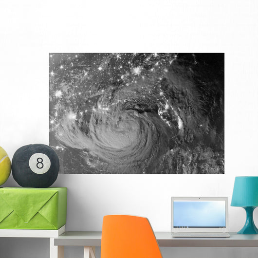 Nighttime Tropical Storm Isaac Wall Decal