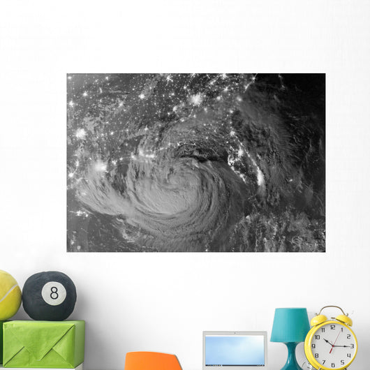 Nighttime Tropical Storm Isaac Wall Decal
