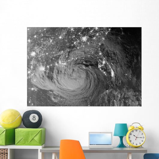 Nighttime Tropical Storm Isaac Wall Decal