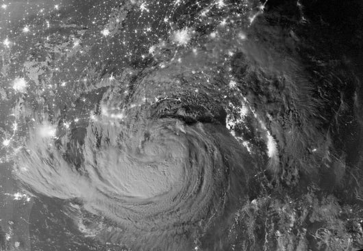 Nighttime Tropical Storm Isaac Wall Decal