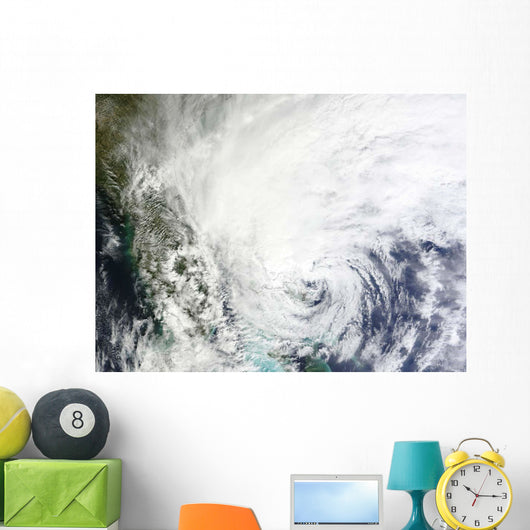 Hurricane Sandy over Bahamas Wall Decal Design 1