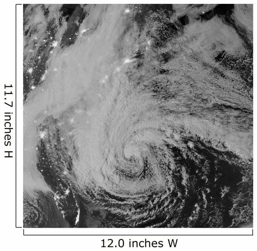 Satellite Hurricane Sandy Night Wall Decal