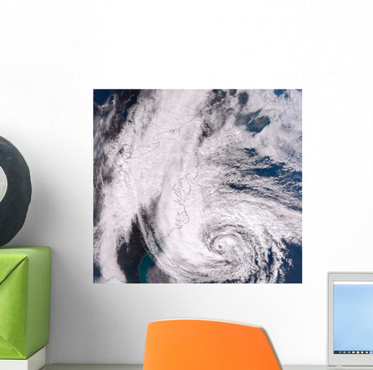 Hurricane Sandy along Northeastern Wall Decal Design 2