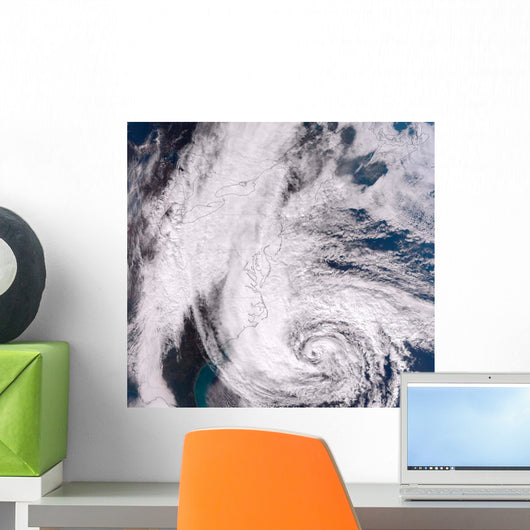 Hurricane Sandy along Northeastern Wall Decal Design 2