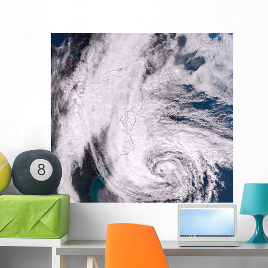 Hurricane Sandy along Northeastern Wall Decal Design 2
