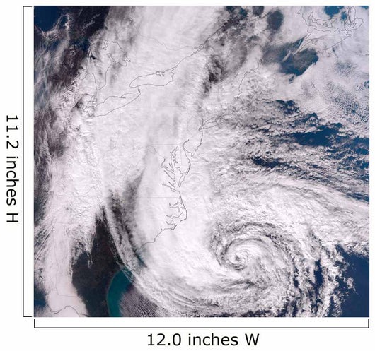 Hurricane Sandy along Northeastern Wall Decal Design 2