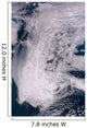 Hurricane Sandy along Northeastern Wall Decal Design 1