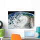 Satellite Hurricane Sandy along Wall Decal