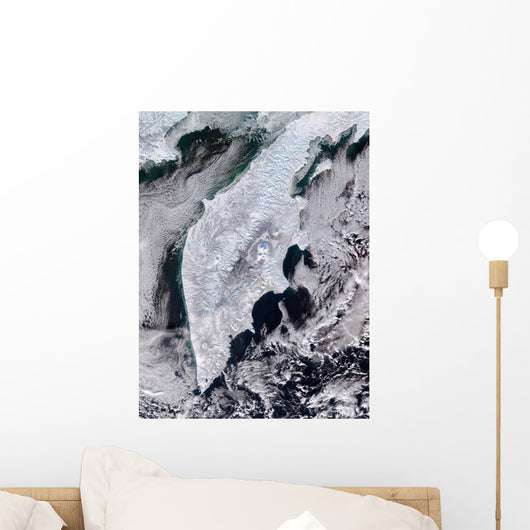 Satellite Kamchatka Peninsula Eastern Wall Decal