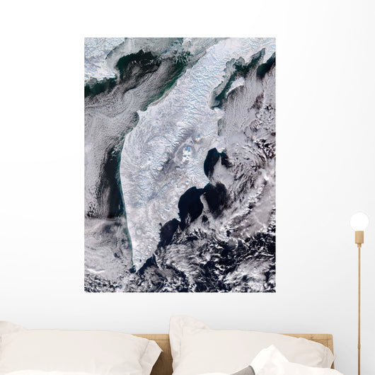 Satellite Kamchatka Peninsula Eastern Wall Decal