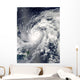 Typhoon Sanba over Pacific Wall Mural