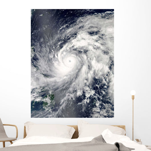 Typhoon Sanba over Pacific Wall Mural