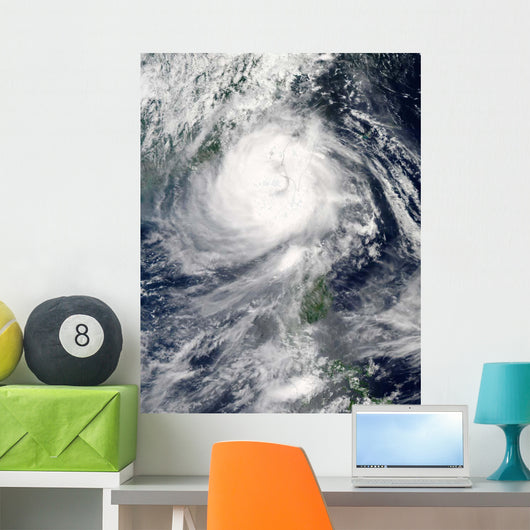 Typhoon Tembin over Ocean Wall Decal
