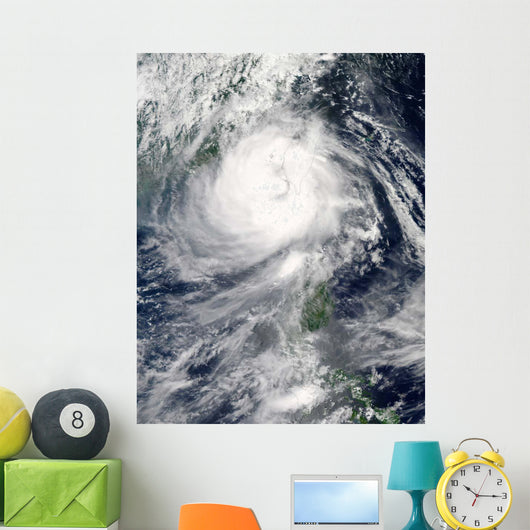 Typhoon Tembin over Ocean Wall Decal
