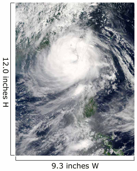 Typhoon Tembin over Ocean Wall Decal