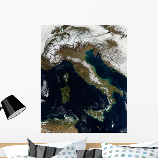 Satellite Snow Italy Wall Decal