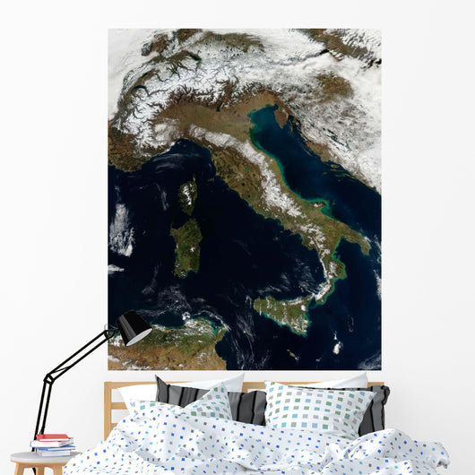 Satellite Snow Italy Wall Decal