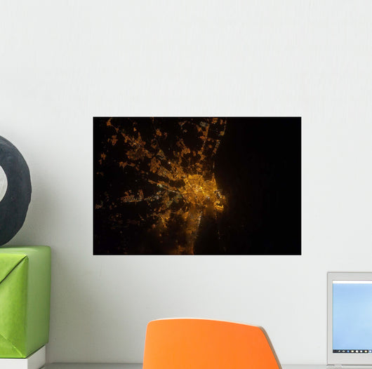 Nighttime Image Valencia Mediterranean Wall Decal