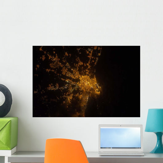 Nighttime Image Valencia Mediterranean Wall Decal