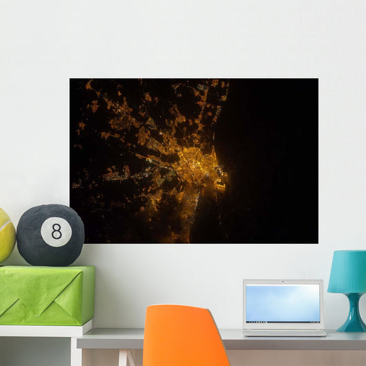 Nighttime Image Valencia Mediterranean Wall Decal