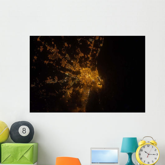 Nighttime Image Valencia Mediterranean Wall Decal