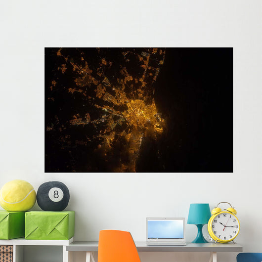 Nighttime Image Valencia Mediterranean Wall Decal