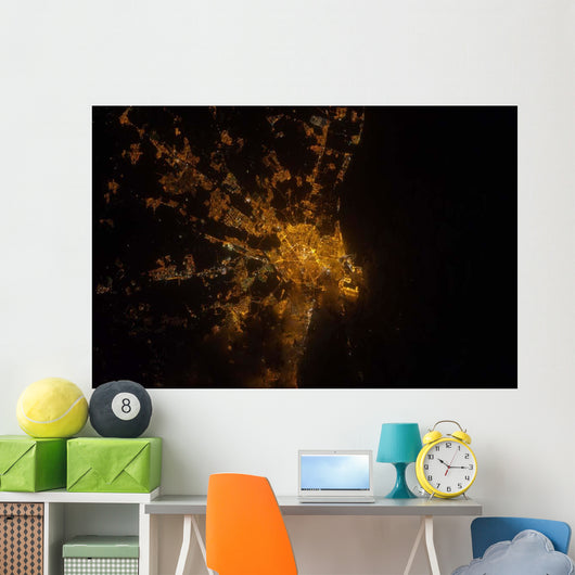 Nighttime Image Valencia Mediterranean Wall Decal