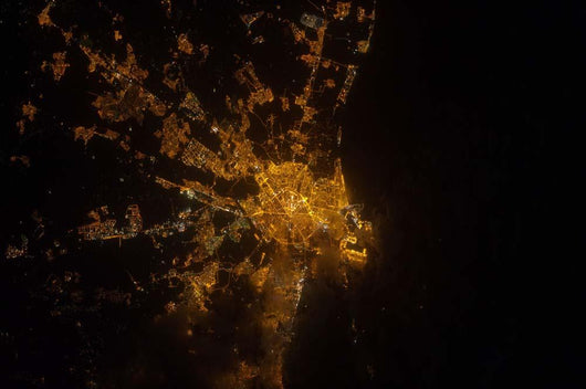 Nighttime Image Valencia Mediterranean Wall Decal