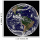Satellite Image Earth and Wall Decal