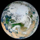 Synthesized Earth Showing Arctic Wall Decal