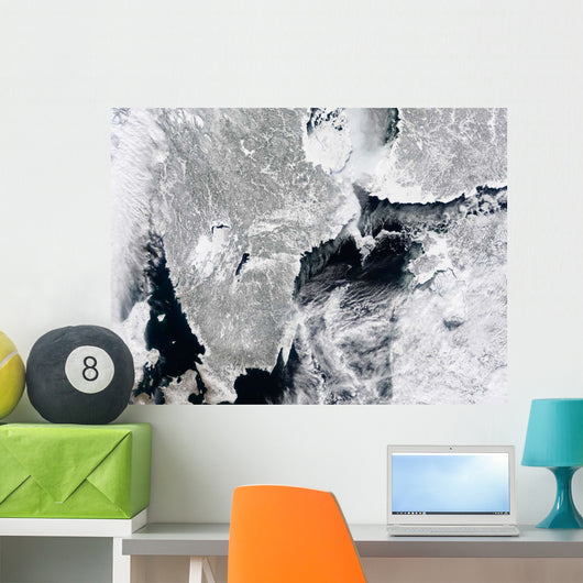 Sea Ice Lines Coasts Wall Decal