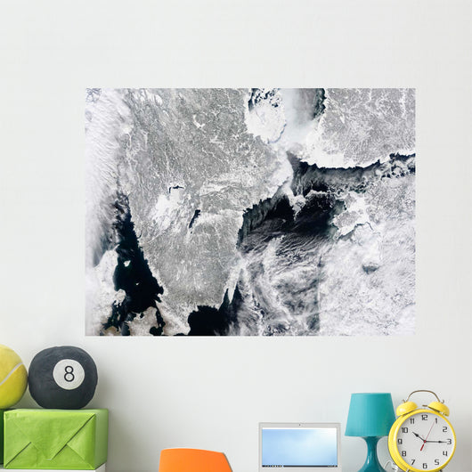 Sea Ice Lines Coasts Wall Decal