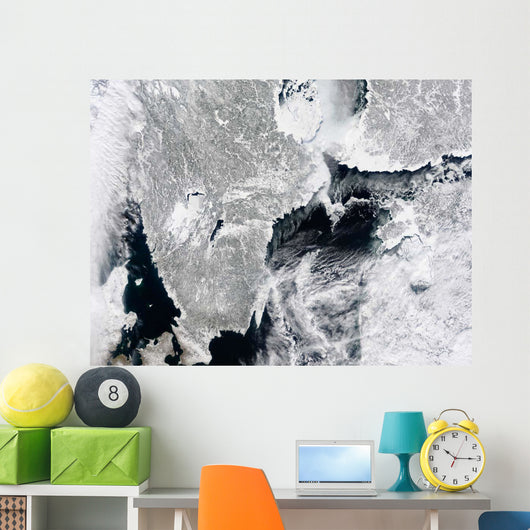 Sea Ice Lines Coasts Wall Decal