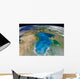Satellite Swirling Blue Phytoplankton Wall Decal
