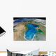Satellite Swirling Blue Phytoplankton Wall Decal