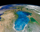 Satellite Swirling Blue Phytoplankton Wall Decal
