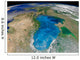 Satellite Swirling Blue Phytoplankton Wall Decal